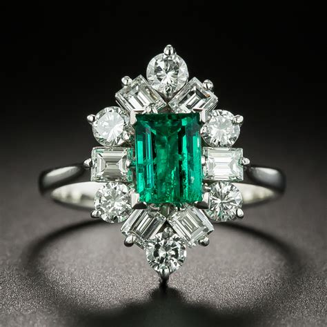 antique emerland rings|vintage natural emerald ring.